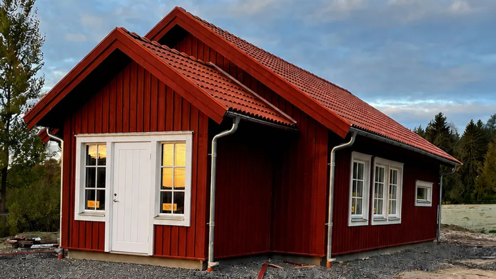 Nybyggnation gårdshus i Tälnbäcken.