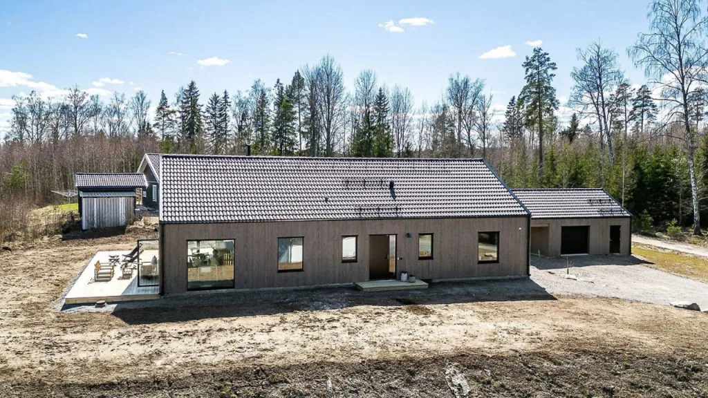 Nybyggnation villa i Hinsnoret.